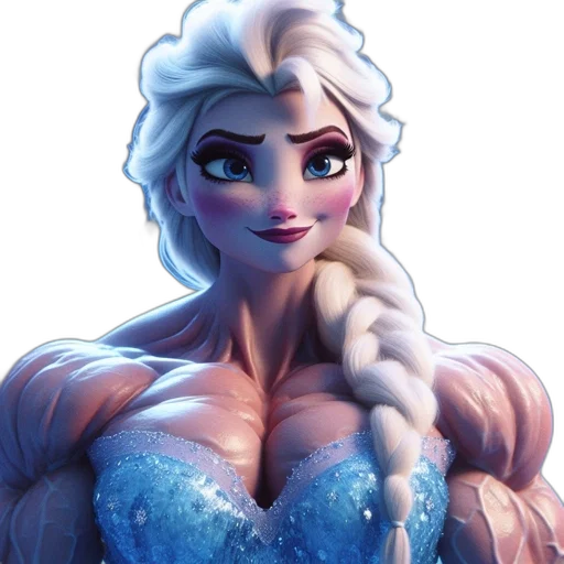 dress, face, crown, fantasy art, concept art, 3d render, cartoon, snow transparent PNG cut-out