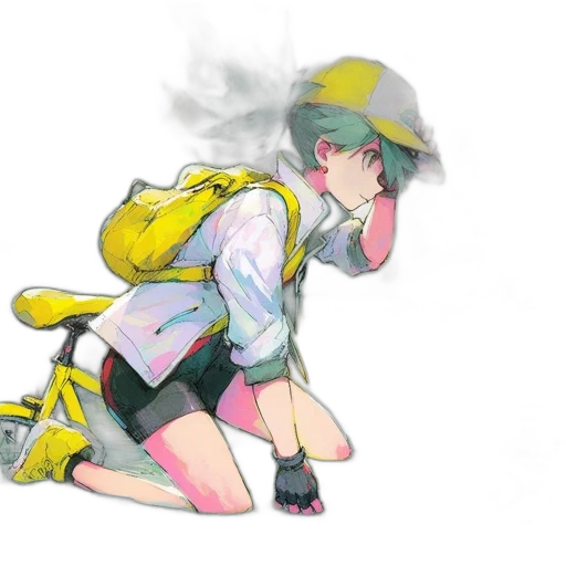weapon, jacket, concept art, anime, watercolor, vaporwave, fire, fog transparent PNG cut-out