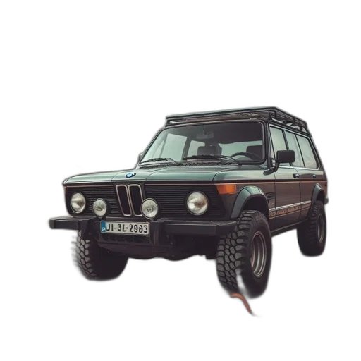 car, photorealistic, 3d render, concept art, pixel art, vintage, off-road, bmw transparent PNG cut-out