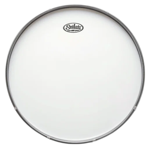 plain, white, drumhead, silver, logo, center transparent PNG cut-out