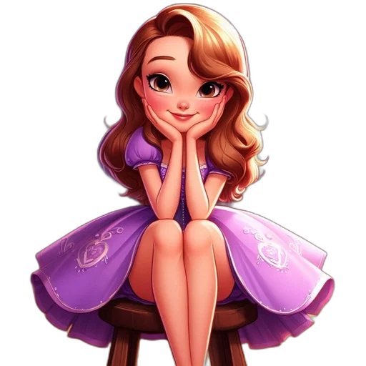 dress, staff, crown, cartoon, fantasy art, concept art, pixel art, inside transparent PNG cut-out