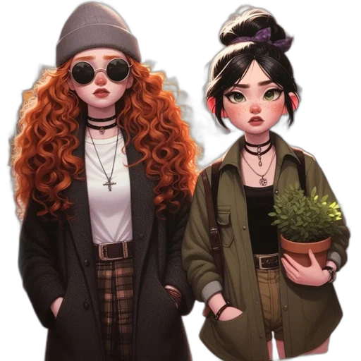 jacket, hat, concept art, fantasy art, pixel art, cartoon, green, earth tones transparent PNG cut-out