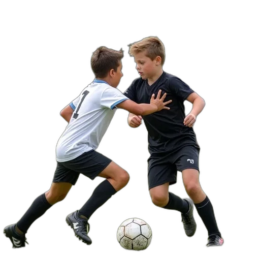 weapon, photorealistic, group, young, football, players, white, black transparent PNG cut-out