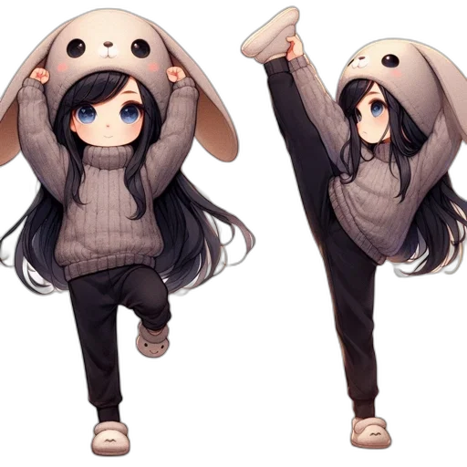 jacket, creature, weapon, mask, anime, concept art, pixel art, 3d render transparent PNG cut-out