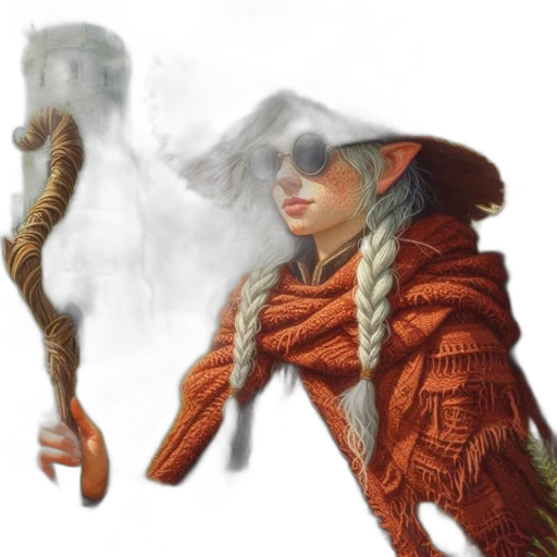 staff, dragon, hat, creature, fantasy art, concept art, photorealistic, comic book art transparent PNG cut-out