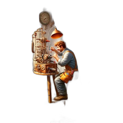 furniture, bottle, staff, robot, concept art, 3d render, pixel art, fantasy art transparent PNG cut-out