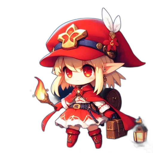 staff, hat, weapon, dragon, pixel art, fantasy art, anime, concept art transparent PNG cut-out
