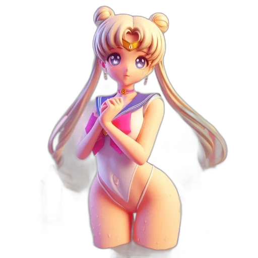 dress, staff, anime, pixel art, 3d render, concept art, neon lights, pastel transparent PNG cut-out
