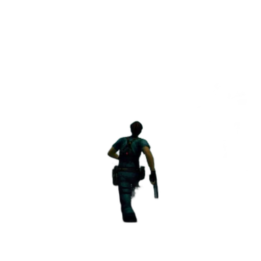 staff, robot, weapon, jacket, pixel art, 3d render, concept art, photorealistic transparent PNG cut-out