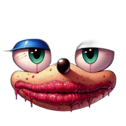 face, creature, mask, animal, concept art, 3d render, pixel art, cartoon transparent PNG cut-out