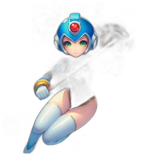 staff, robot, weapon, concept art, pixel art, fantasy art, 3d render, blue transparent PNG cut-out