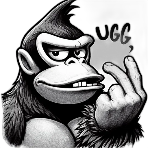 animal, concept art, photorealistic, cartoon, comic book art, anthropomorphic, monkey, arched transparent PNG cut-out