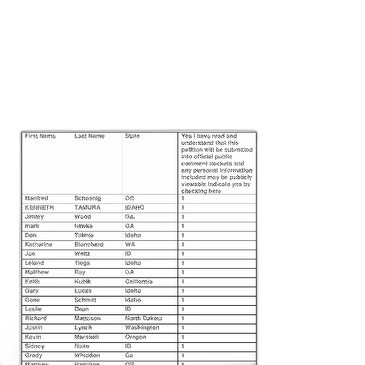 petition, page, table, listing, names, last, states, yes transparent PNG cut-out