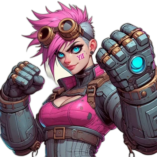 robot, weapon, jacket, cyberpunk, concept art, comic book art, pixel art, animated transparent PNG cut-out