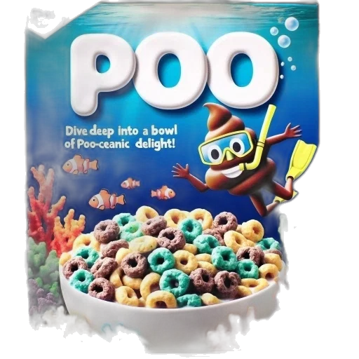 food, animal, underwater, fog, playful, cereal, box, cartoon transparent PNG cut-out