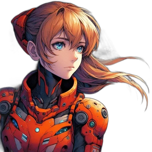 robot, face, weapon, jacket, anime, cyberpunk, concept art, pixel art transparent PNG cut-out