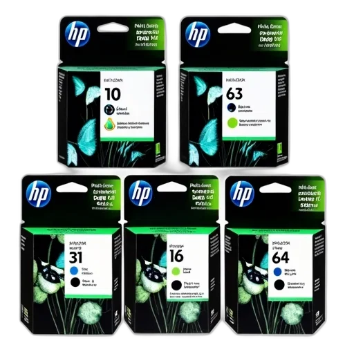 set, six, ink, cartridges, various, colors, including, blue transparent PNG cut-out
