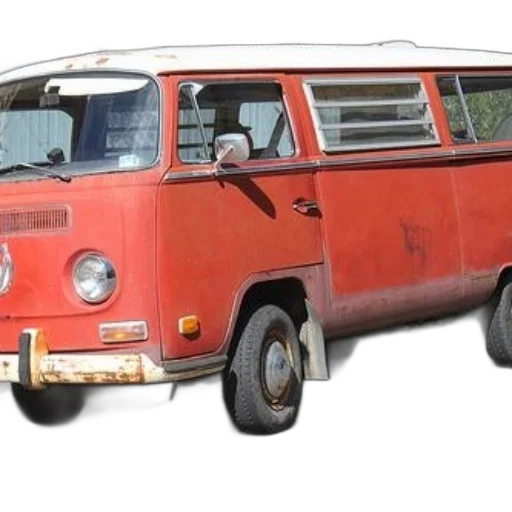 car, 3d render, photorealistic, concept art, classic, red, volkswagen, camper transparent PNG cut-out