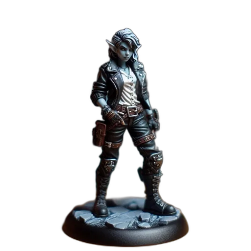jacket, concept art, 3d render, fantasy art, photorealistic, miniature, figurine, elf-like transparent PNG cut-out