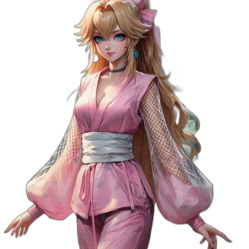 dress, concept art, fantasy art, vaporwave, anime, pastel, monochrome, colorful transparent PNG cut-out