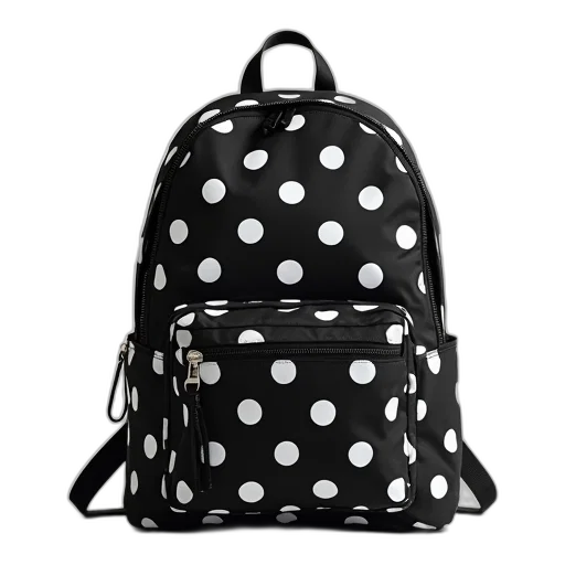 jacket, 3d render, monochrome, large, black, white, polka, dot transparent PNG cut-out