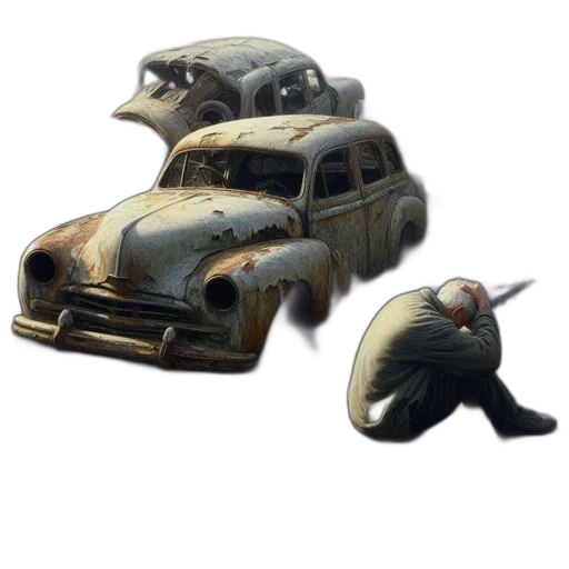 car, weapon, mask, creature, concept art, 3d render, fantasy art, photorealistic transparent PNG cut-out