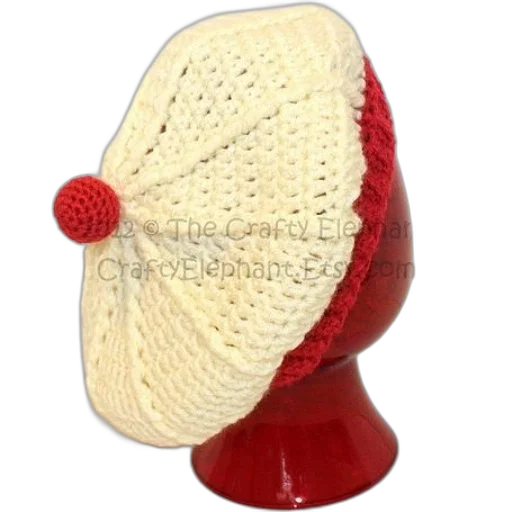hat, mask, jewelry, food, red, white, crocheted, button transparent PNG cut-out
