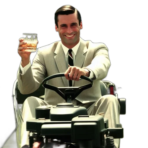 robot, car, furniture, jacket, man, beige, suit, drinking transparent PNG cut-out