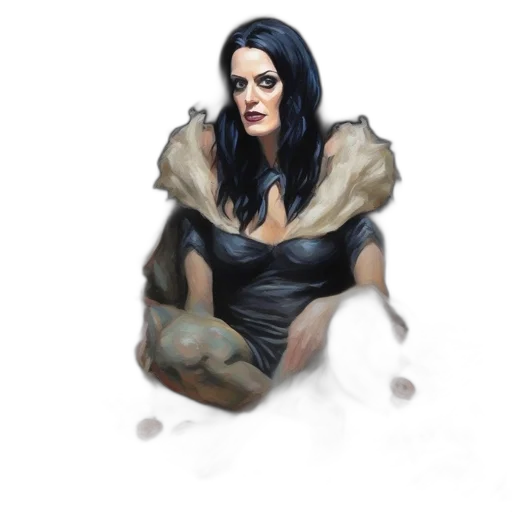 dress, creature, jacket, face, concept art, fantasy art, photorealistic, comic book art transparent PNG cut-out