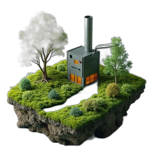 building, 3d render, concept art, pixel art, photorealistic, fog, forest, spectra transparent PNG cut-out