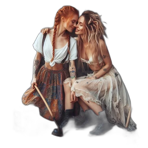 dress, fantasy art, concept art, oil painting, photorealistic, fire, rain, forest transparent PNG cut-out