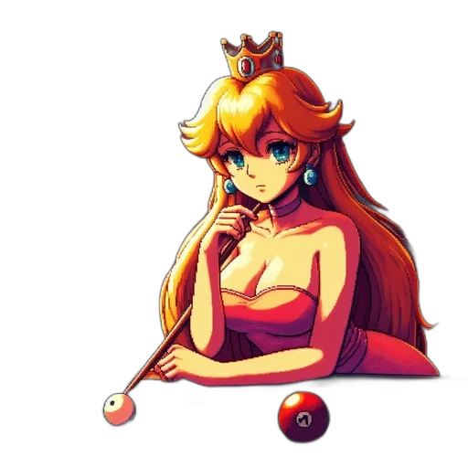 crown, dress, pixel art, concept art transparent PNG cut-out