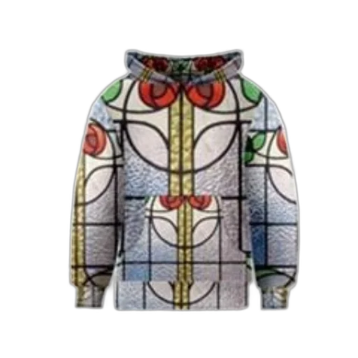 jacket, vibrant, abstract, design, featuring, geometric, shapes, floral transparent PNG cut-out