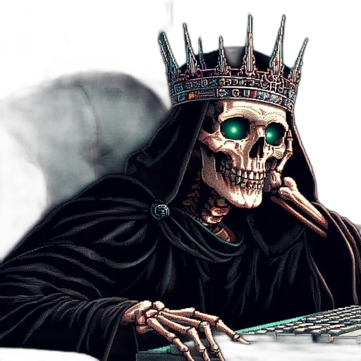 crown, concept art, photorealistic, comic book art, fantasy art, skeletal, figure, resembling transparent PNG cut-out