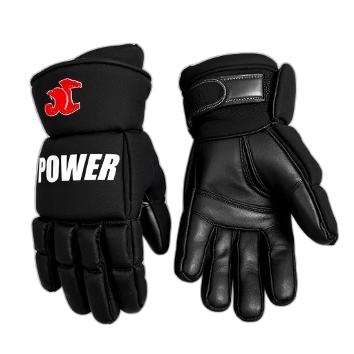 pair, black, hockey, gloves, word, power, written, white transparent PNG cut-out