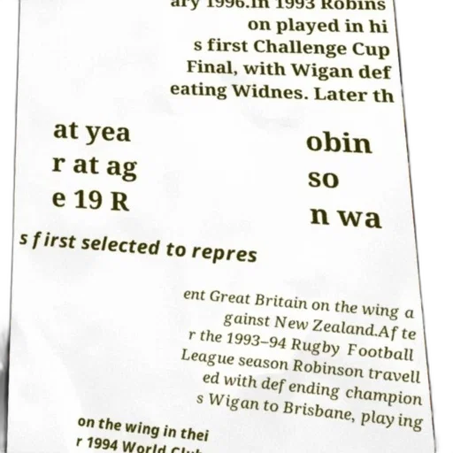 text, excerpt, discussing, rugby, player, career, mentioning, his transparent PNG cut-out