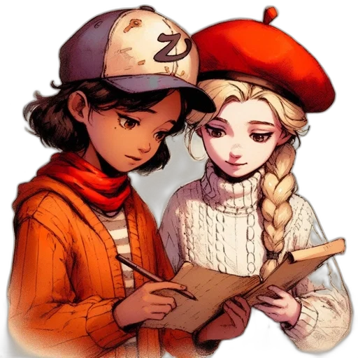 hat, staff, concept art, fantasy art, watercolor, comic book art, snow, fire transparent PNG cut-out