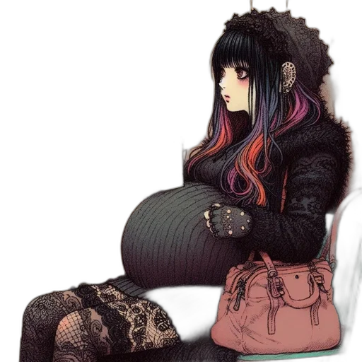 jacket, hat, hair, creature, concept art, cyberpunk, photorealistic, pixel art transparent PNG cut-out