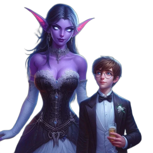 dress, fantasy art, concept art, comic book art, pixel art, dark, enchanting, night transparent PNG cut-out