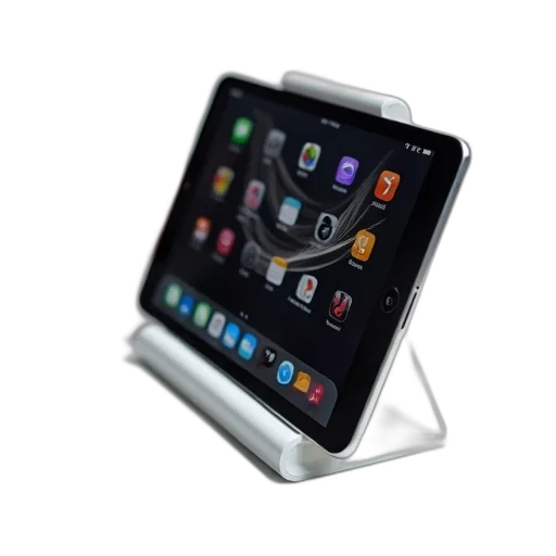 staff, furniture, 3d render, modern, tablet, black, screen, displaying transparent PNG cut-out
