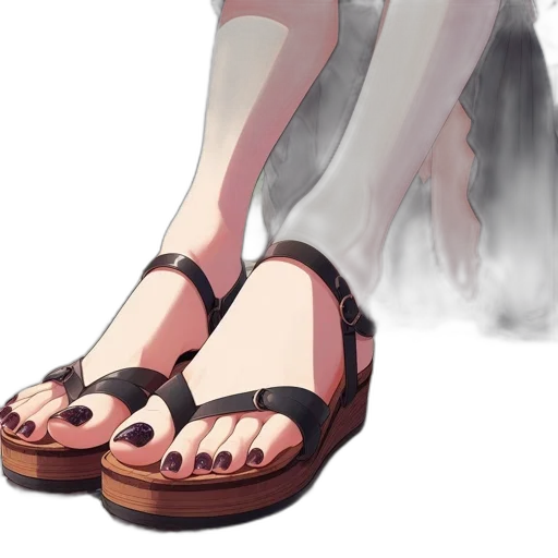 shoes, weapon, dress, watercolor, anime, concept art, photorealistic, monochrome transparent PNG cut-out