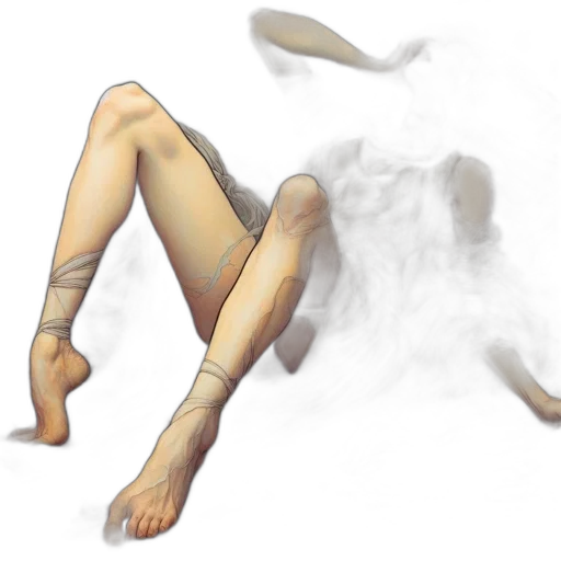 mask, shoes, staff, dress, concept art, photorealistic, 3d render, fantasy art transparent PNG cut-out