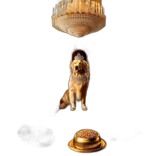 animal, crown, hat, jewelry, concept art, pixel art, 3d render, fantasy art transparent PNG cut-out