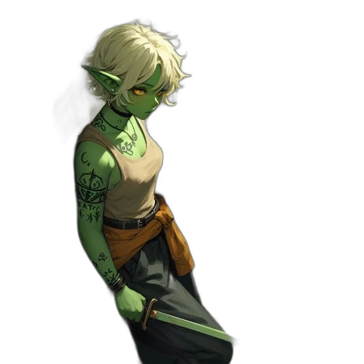 staff, mask, weapon, concept art, pixel art, fantasy art, comic book art, green transparent PNG cut-out
