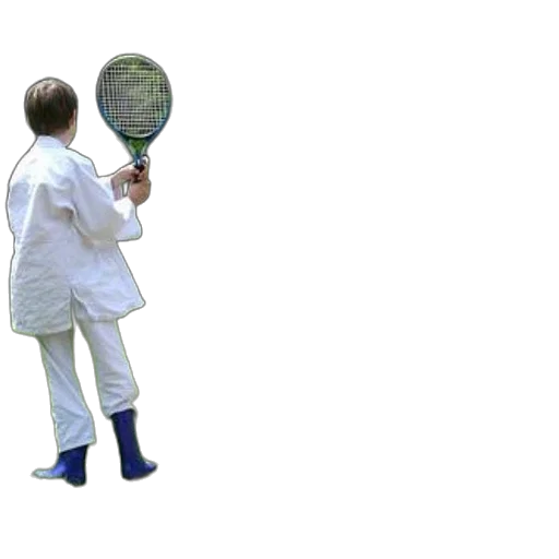 umbrella, staff, weapon, man, two, children, play, tennis transparent PNG cut-out