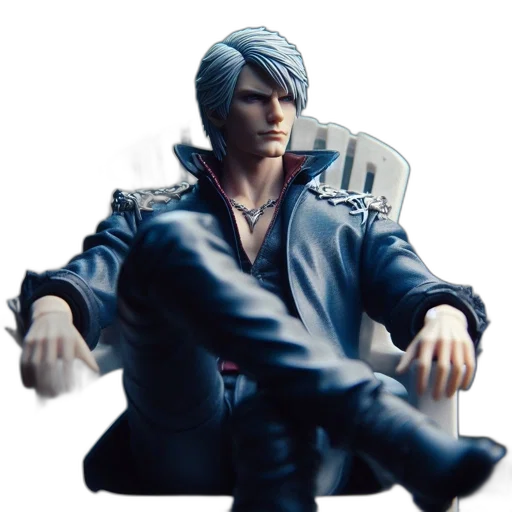 jacket, furniture, 3d render, concept art, photorealistic, blue, monochrome, detailed transparent PNG cut-out