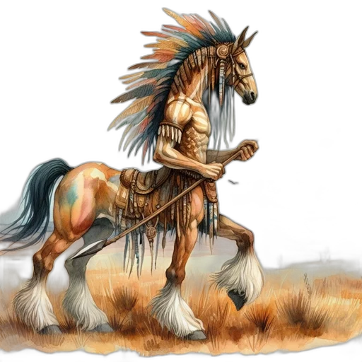 animal, weapon, staff, fantasy art, concept art, photorealistic, watercolor, anthropomorphic transparent PNG cut-out