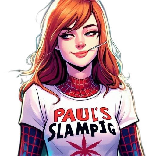 comic book art, cartoon, concept art, anime, animated, female, character, smoking transparent PNG cut-out