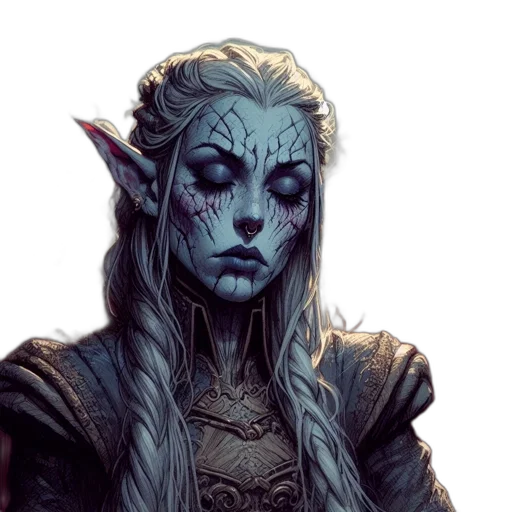 face, dragon, fantasy art, concept art, pixel art, comic book art, dark, blue transparent PNG cut-out
