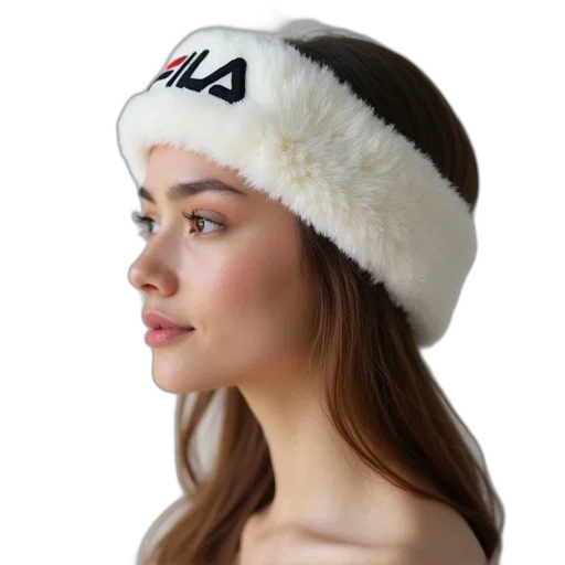 hat, crown, fila, white, fuzzy, headband transparent PNG cut-out